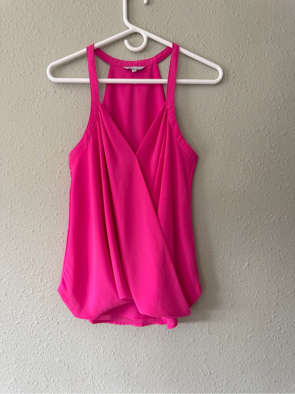 Naked Zebra Hot Pink Draped Halter Tank Blouse